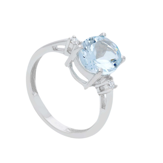 Anneau Babila Milano Femme For Ever in Or blanc Acquamarina 2.50 Ct 103473 - 103473